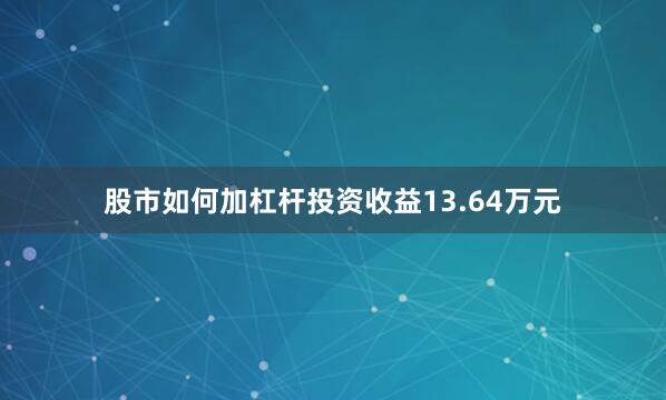 股市如何加杠杆投资收益13.64万元