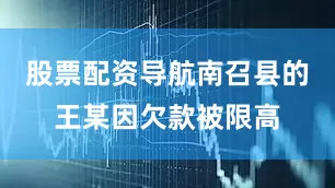 股票配资导航南召县的王某因欠款被限高